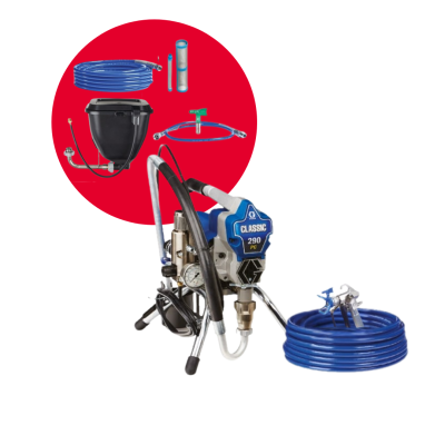 GRACO CLASSIC S 290 SOBRE SOPORTE  incluye pack acabado fino