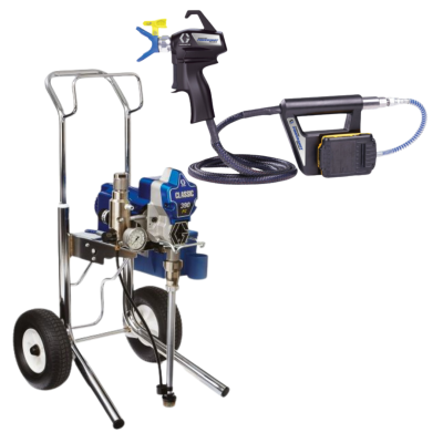 EQUIPO DE PINTAR AIRLESS GRACO 390 PC SOBRE CARRO RUEDAS. INCLUYE PISTOLA POWERSHOT.