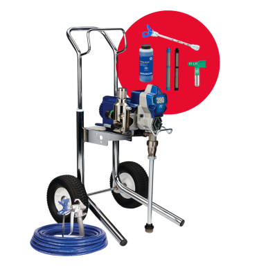 EQUIPO DE PINTAR AIRLESS GRACO 390 PC SOBRE CARRO RUEDAS. 17C349