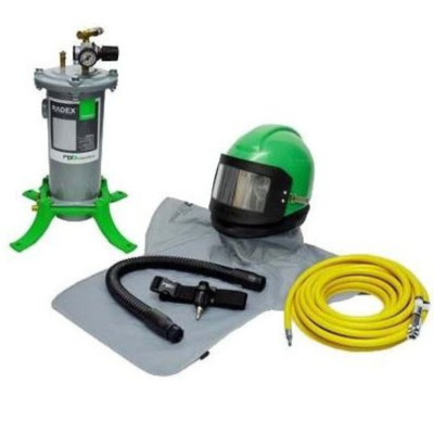 EQUIPO RESPIRACIÓN CHORREADOR - CASCO NOVA PANORAMICO + RADEX+ MANGUERA