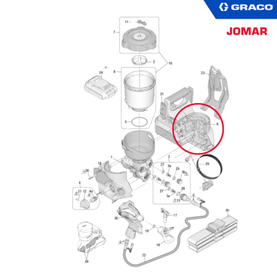 KIT CONTROL, MOTOR, CARCASA GRACO PARA QUICKSHOT - 18H076