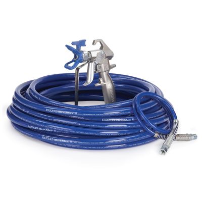 288490 GRACO KIT Pistola de pulverización airless Contractor, RAC X, manguera airless BlueMax II, 3/8 pulg. x 50 pies, manguera flexible de 3 pies