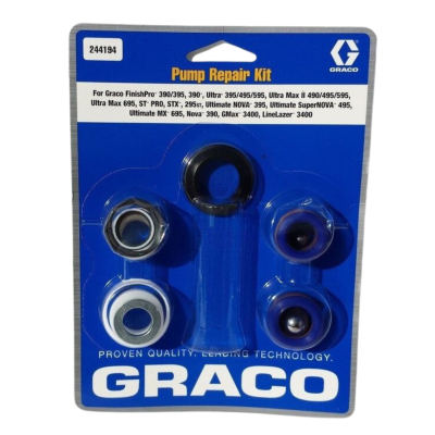 244194 GRACO KIT DE REPARACION DE EMPAQUETADURAS ST-STMAX-ST MAX 290/390/395/495/595, UM 695