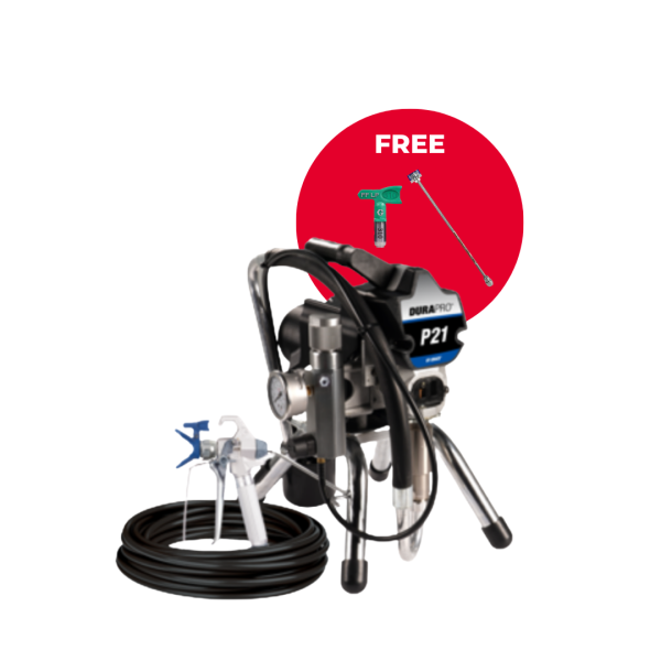 DuraPro P21 – Equipamento Airless Profissional de Baixo Custo Fabricado pela Graco. Extensão de Pistola e Bico grátis